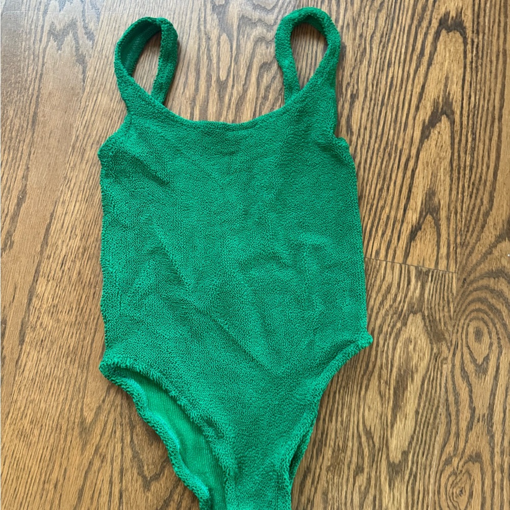 Green bathing suit